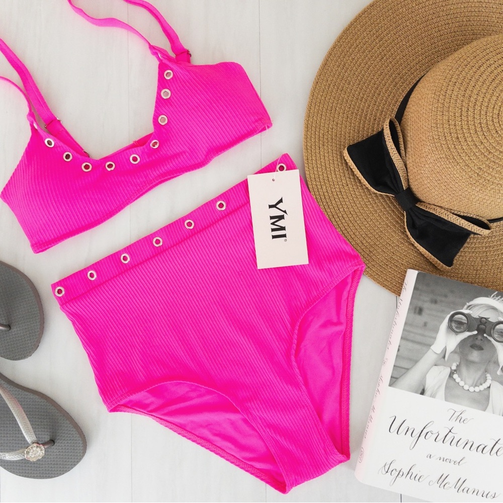 YMI • Rib Knit Grommet Bikini